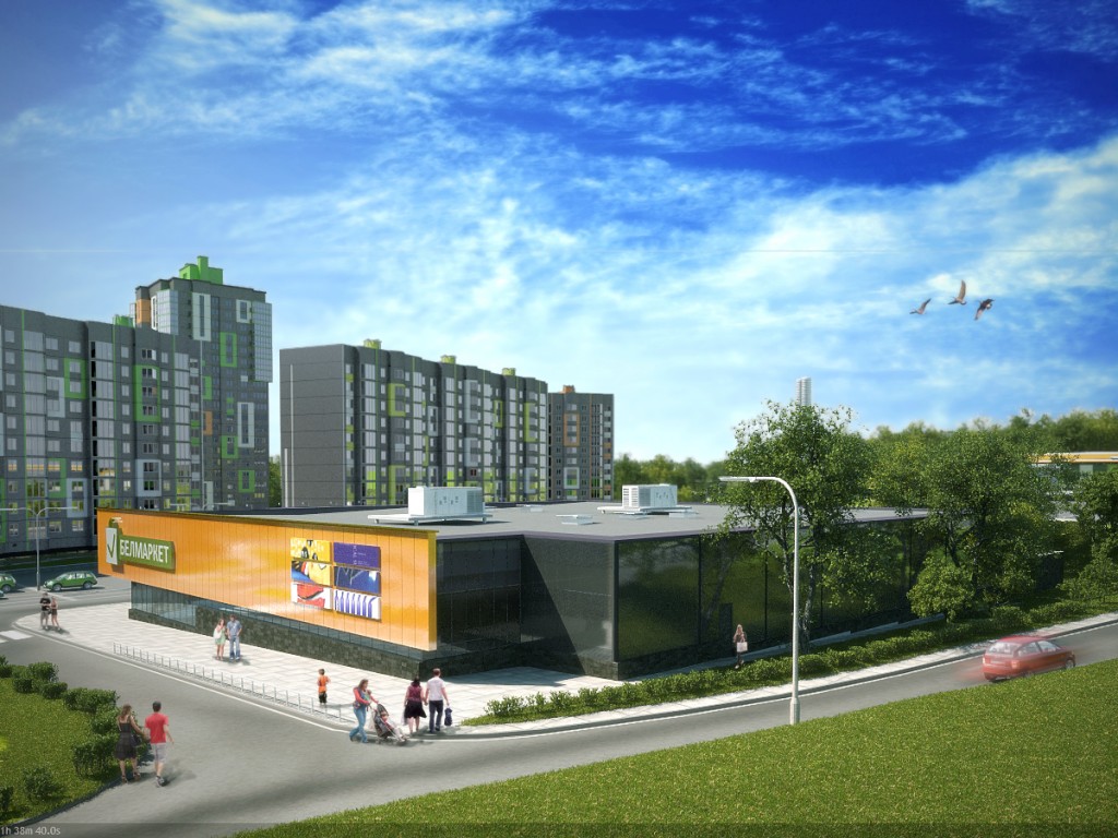 Торговый центр в новом жилом квартале «Зеленые горки»